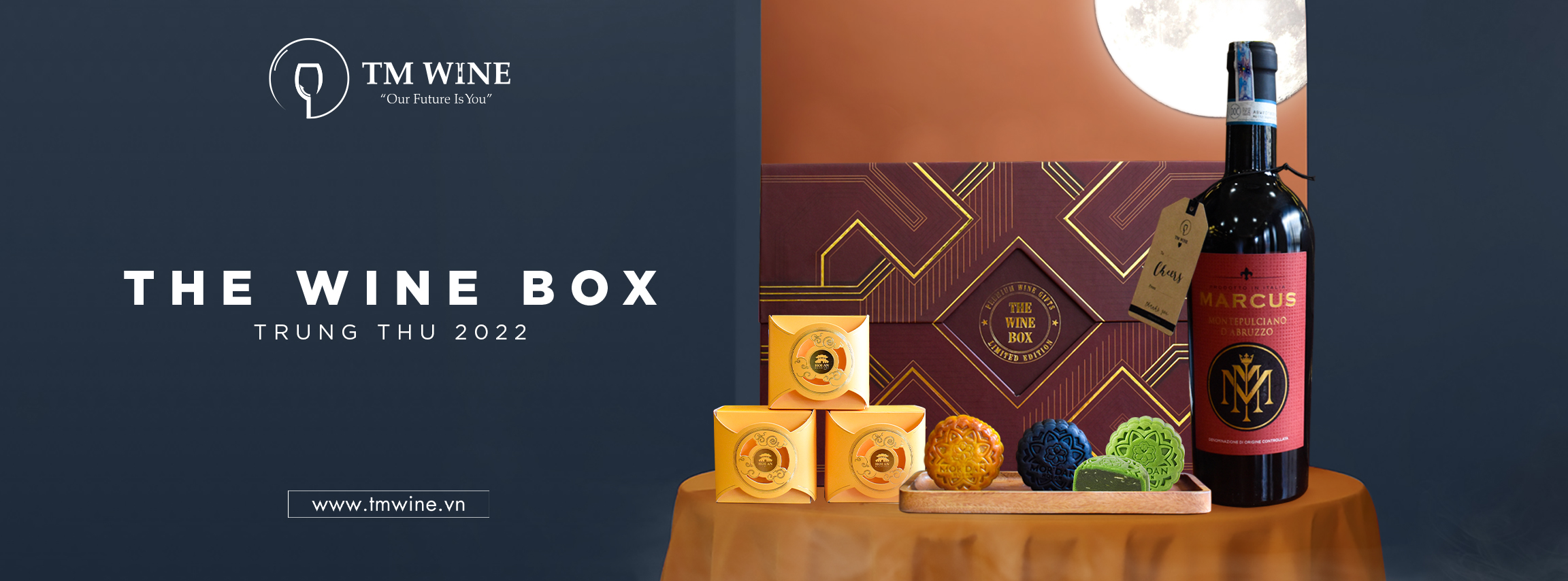 Quà tặng trung thu cao cấp The wine box 2022